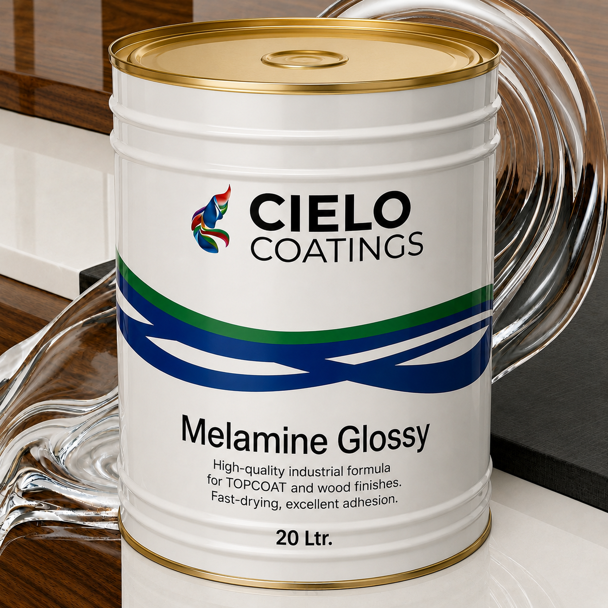 Melamine Glossy Wood Finish